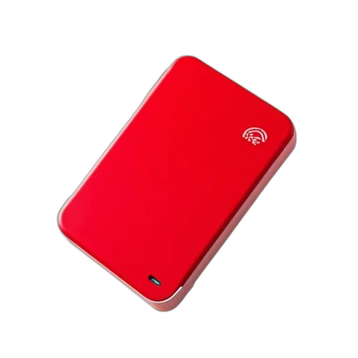 red, external, hard, drive transparent PNG cut-out
