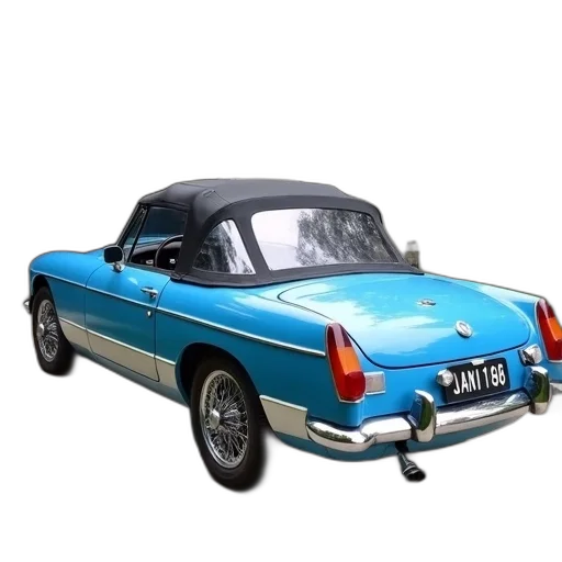 car, 3d render, photorealistic, blue transparent PNG cut-out