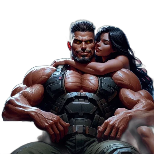 comic book art, concept art, cyberpunk, fantasy art transparent PNG cut-out