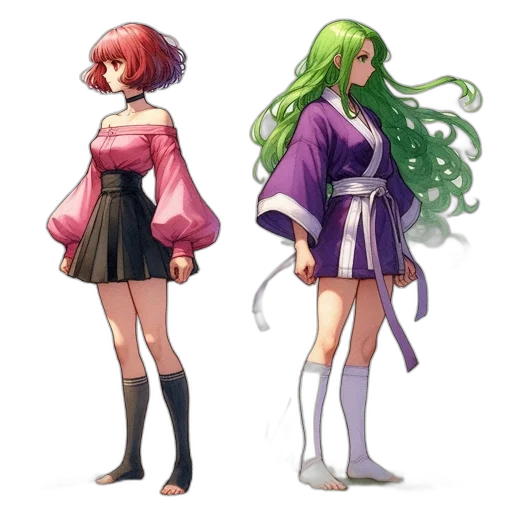 dress, concept art, anime, pixel art transparent PNG cut-out