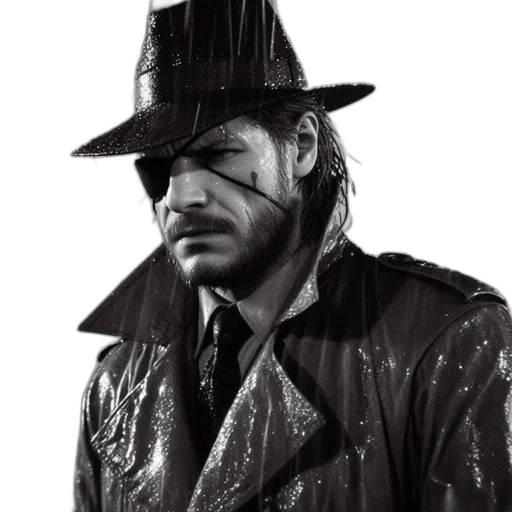 jacket, hat, cyberpunk, photorealistic transparent PNG cut-out