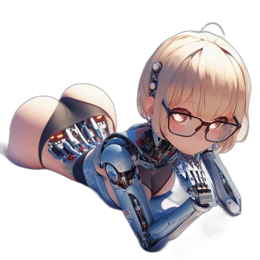 robot, weapon, staff, jacket transparent PNG cut-out