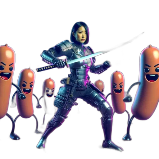 weapon, food, concept art, 3d render transparent PNG cut-out