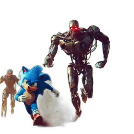 robot, concept art, 3d render, comic book art transparent PNG cut-out