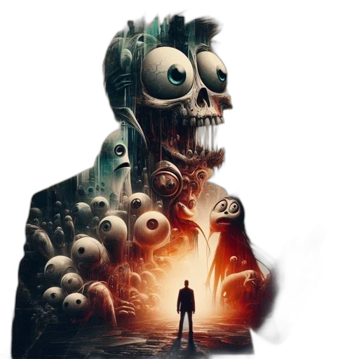 robot, face, mask, creature transparent PNG cut-out