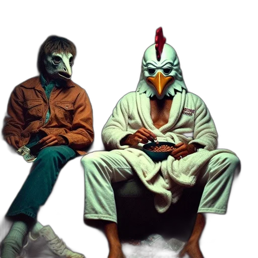 mask, jacket, concept art, pixel art transparent PNG cut-out