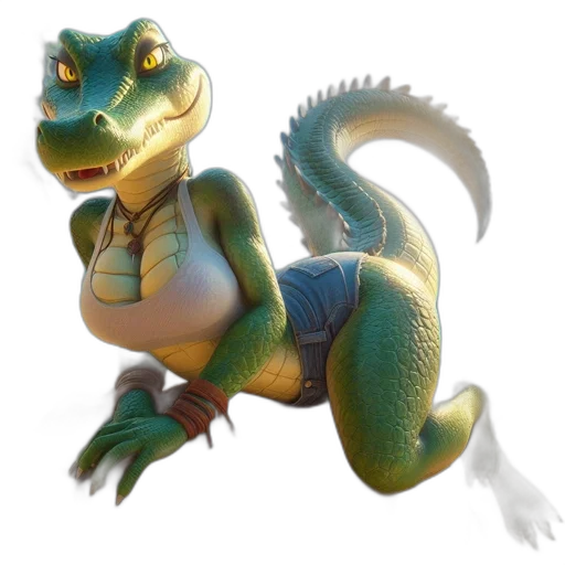dragon, animal, creature, staff transparent PNG cut-out