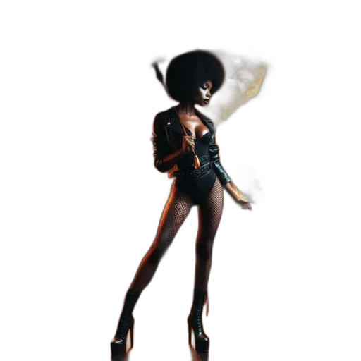 staff, weapon, hair, jacket transparent PNG cut-out