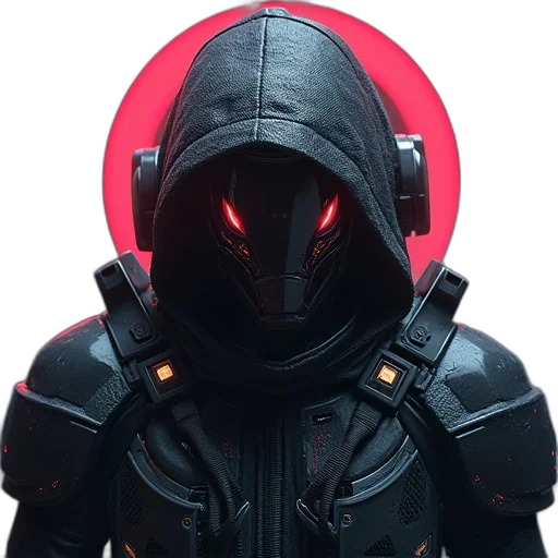 jacket, mask, robot, face transparent PNG cut-out