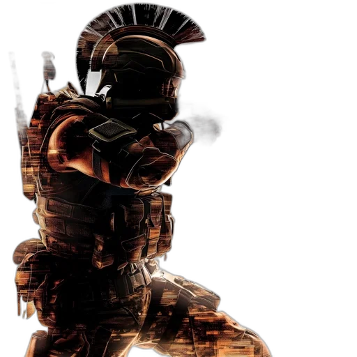 robot, weapon, concept art, 3d render transparent PNG cut-out
