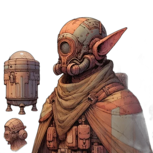 mask, face, creature, concept art transparent PNG cut-out