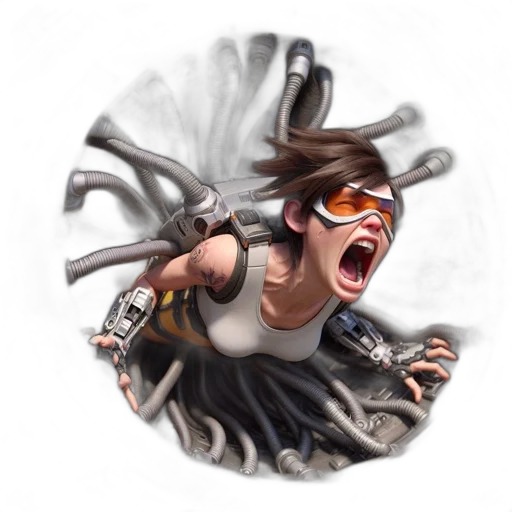 hair, weapon, dragon, creature transparent PNG cut-out