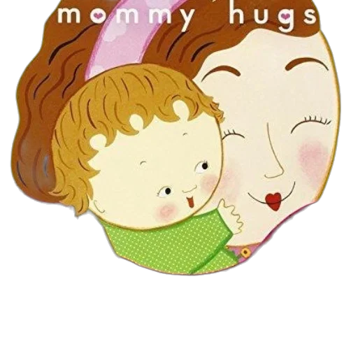 cartoon, illustration, mother, hugging transparent PNG cut-out