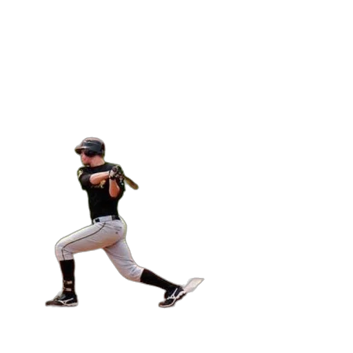 3d render, baseball, player, swinging transparent PNG cut-out