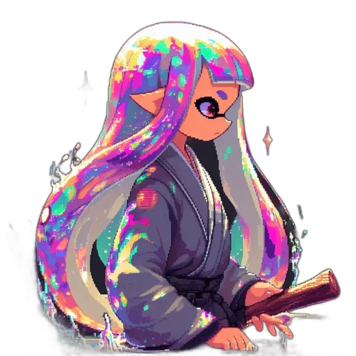 staff, jacket, hair, dress transparent PNG cut-out