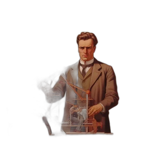 jacket, staff, umbrella, robot transparent PNG cut-out
