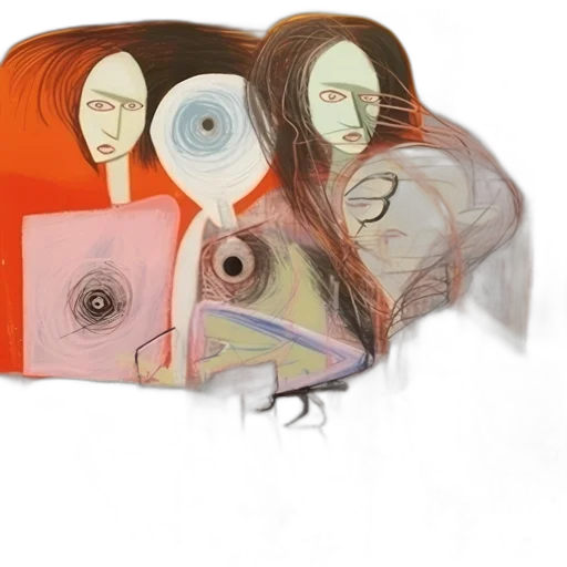 mask, face, concept art, watercolor transparent PNG cut-out