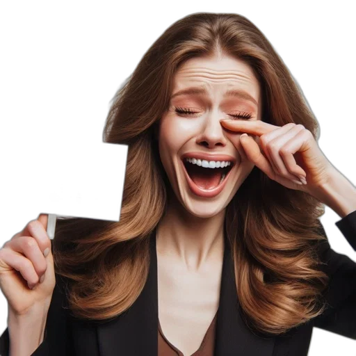 face, staff, woman, laughs transparent PNG cut-out
