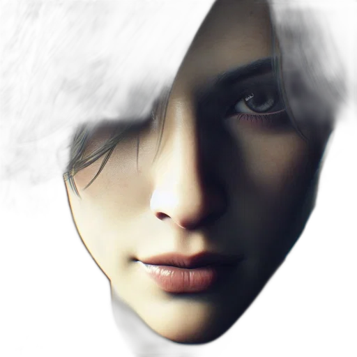 face, mask, robot, hair transparent PNG cut-out