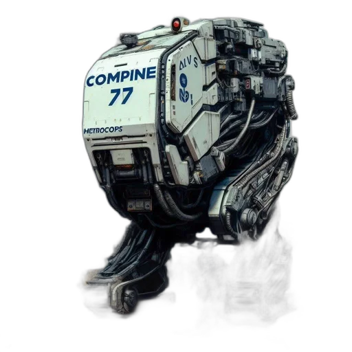 robot, weapon, concept art, 3d render transparent PNG cut-out