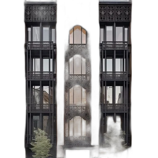 building, furniture, concept art, 3d render transparent PNG cut-out