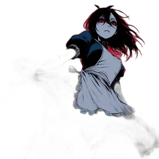 dress, mask, creature, weapon transparent PNG cut-out