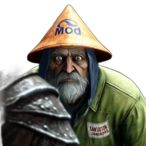 hat, staff, mask, face transparent PNG cut-out