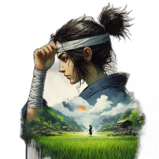 mask, face, sword, staff transparent PNG cut-out