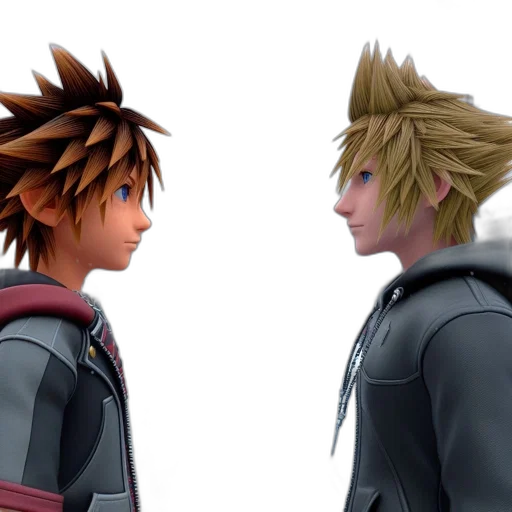 3d render, concept art, two, animated transparent PNG cut-out