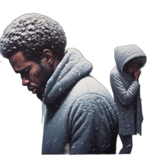 jacket, face, hair, hat transparent PNG cut-out