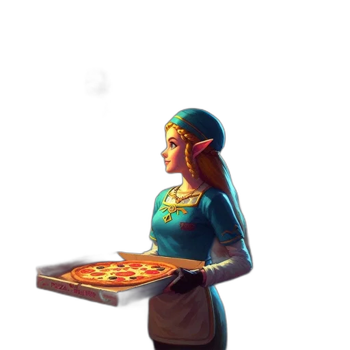 food, staff, dress, pixel art transparent PNG cut-out