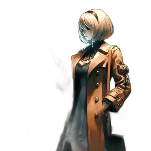 jacket, dress, face, mask transparent PNG cut-out