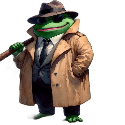 jacket, staff, hat, animal transparent PNG cut-out