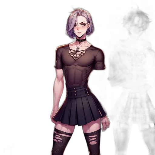 dress, staff, weapon, creature transparent PNG cut-out