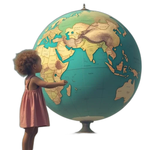 3d render, earth tones, young, child transparent PNG cut-out