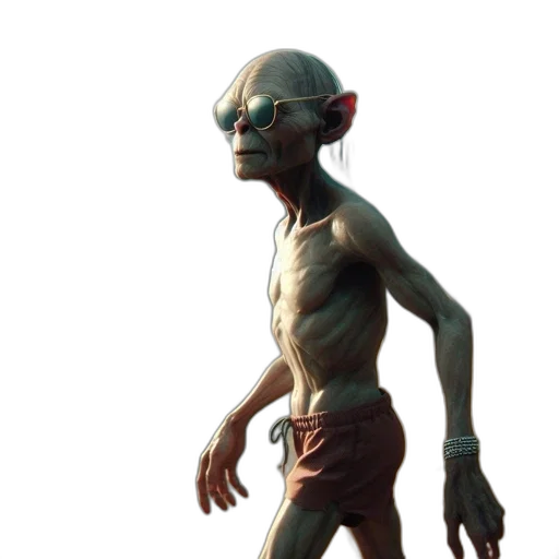 creature, robot, mask, staff transparent PNG cut-out