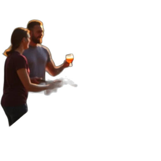 bottle, staff, umbrella, robot transparent PNG cut-out