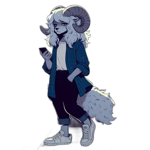 jacket, staff, creature, animal transparent PNG cut-out