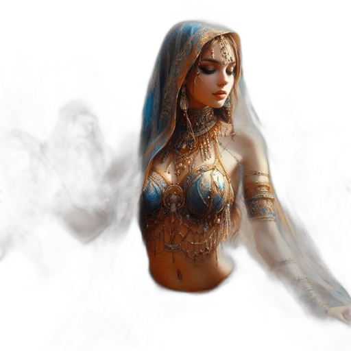 dress, jewelry, mask, sword transparent PNG cut-out