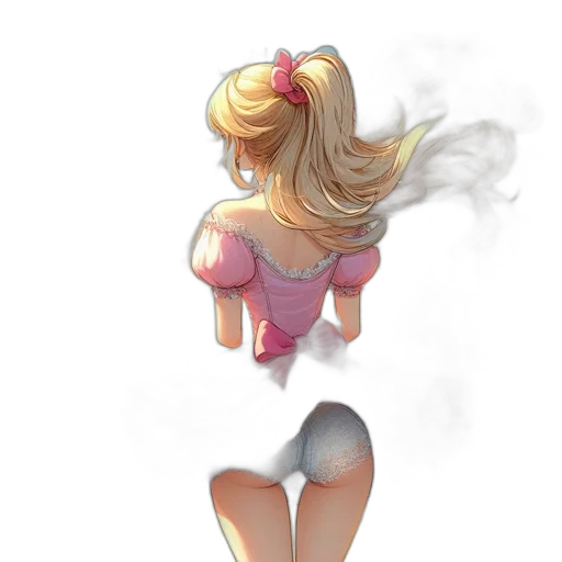 dress, hair, mask, staff transparent PNG cut-out