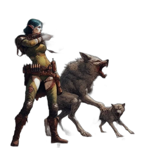 staff, animal, creature, concept art transparent PNG cut-out