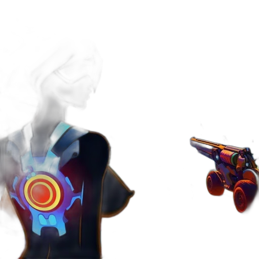weapon, robot, staff, concept art transparent PNG cut-out