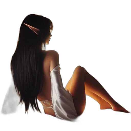 dragon, hair, mask, staff transparent PNG cut-out