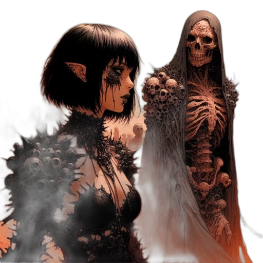 concept art, comic book art, fantasy art, dark transparent PNG cut-out