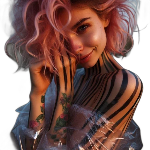 hair, dress, face, jewelry transparent PNG cut-out