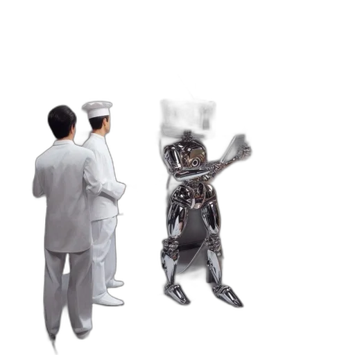 robot, concept art, 3d render, outer space transparent PNG cut-out