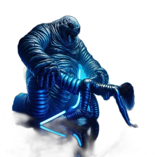 robot, creature, staff, mask transparent PNG cut-out