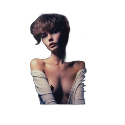 dress, face, hair, jacket transparent PNG cut-out