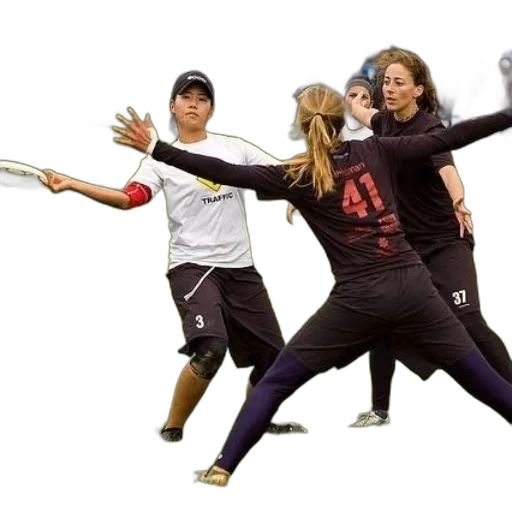 staff, group, women, playing transparent PNG cut-out