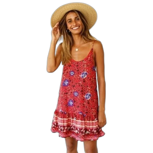 dress, hat, woman, red transparent PNG cut-out